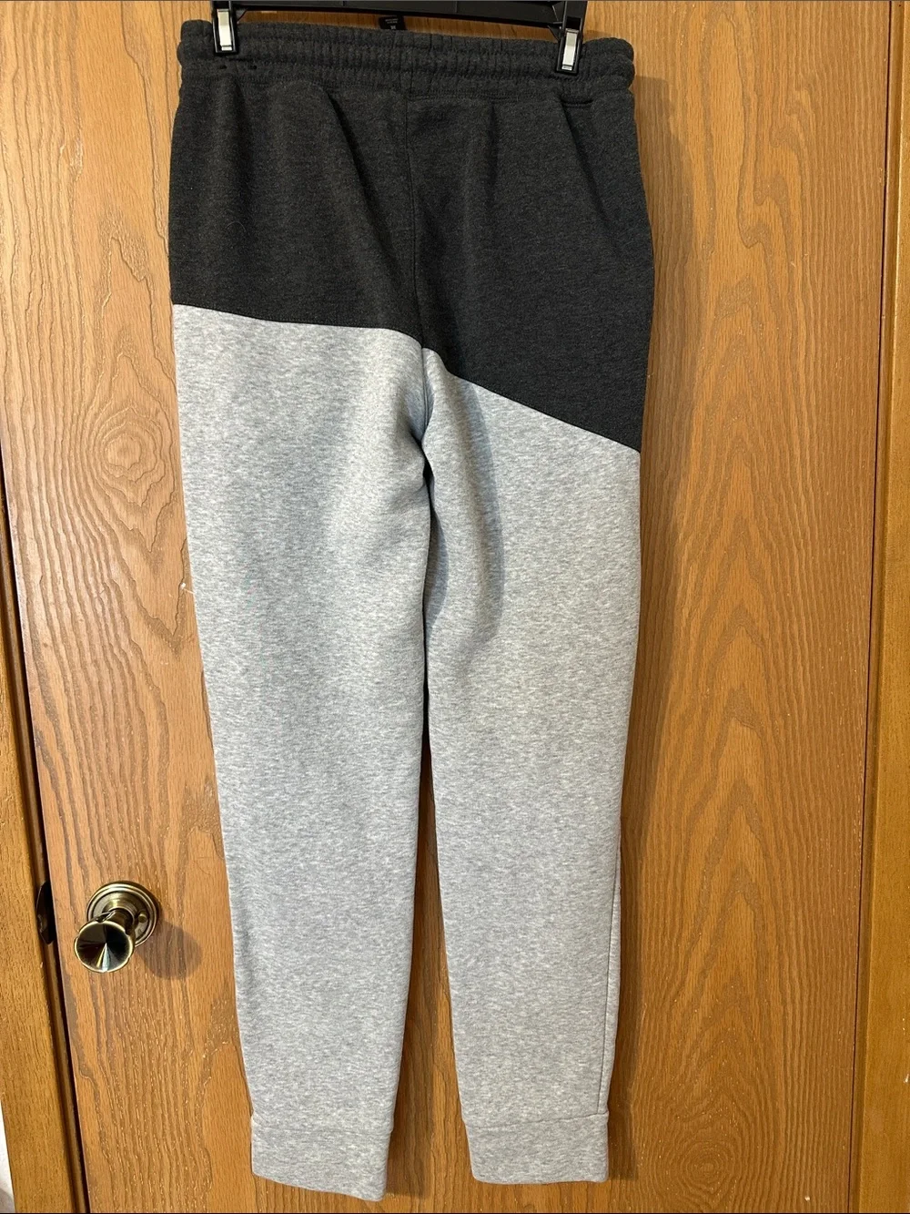 Kids' Two-Tone Black and Gray Jogger Pants